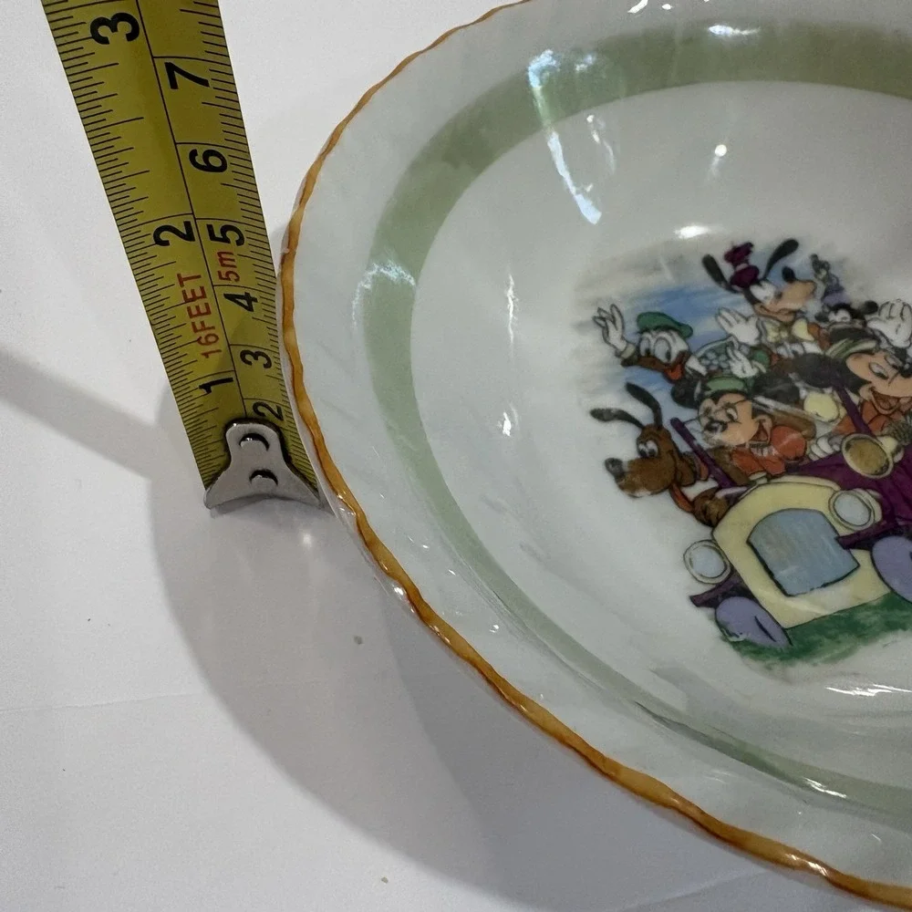 Vtg Walt Disney Productions Ceramic Cereal Bowl Set 5